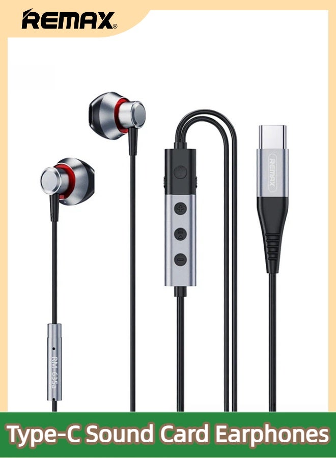 ريماكس ريماكس سماعات أذن سلكية RM-635a من نوع USB-C